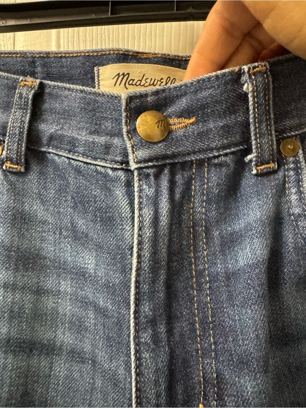 Madewell Wide-Leg High-Rise Jeans in Dark Indigo - Picture 10 of 13